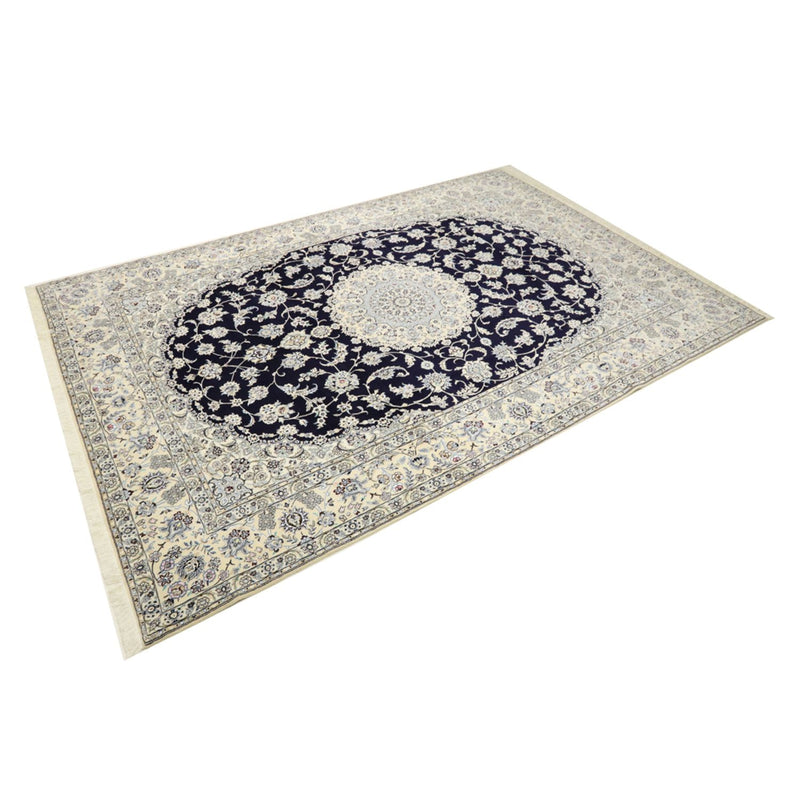 Tapis persan - Nain - Royal - 360 x 248 cm - bleu foncé