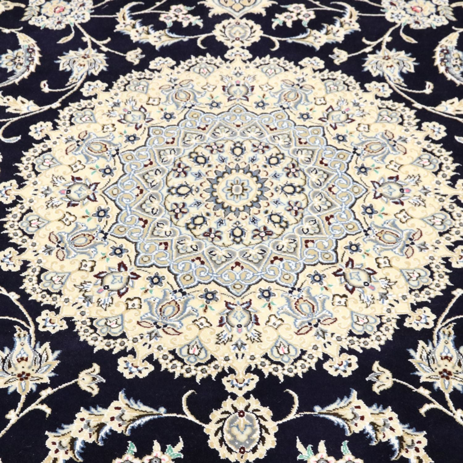 Tapis persan - Nain - Royal - 350 x 246 cm - bleu foncé