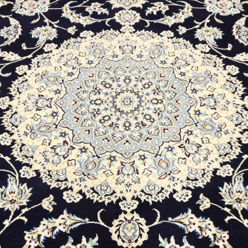 Tapis persan - Nain - Royal - 350 x 246 cm - bleu foncé