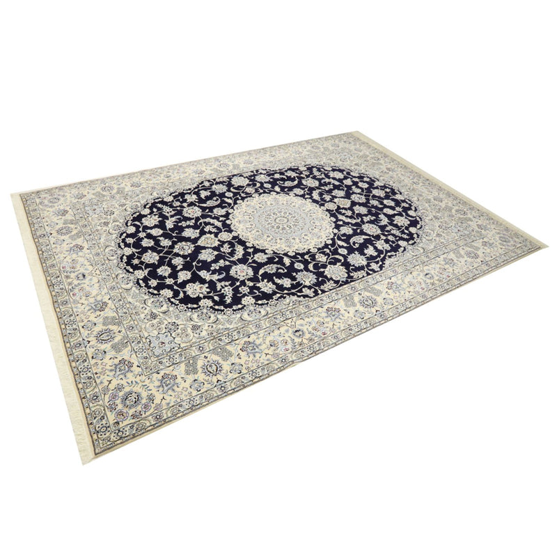 Tapis persan - Nain - Royal - 350 x 246 cm - bleu foncé