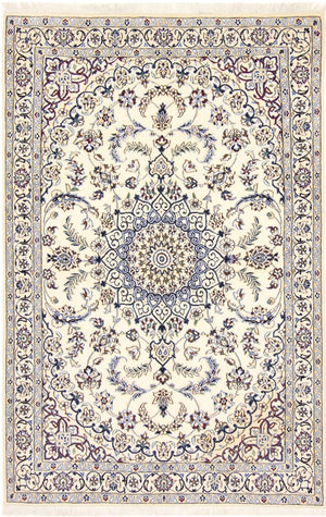 Tapis persan - Nain - Royal - 180 x 118 cm - crème