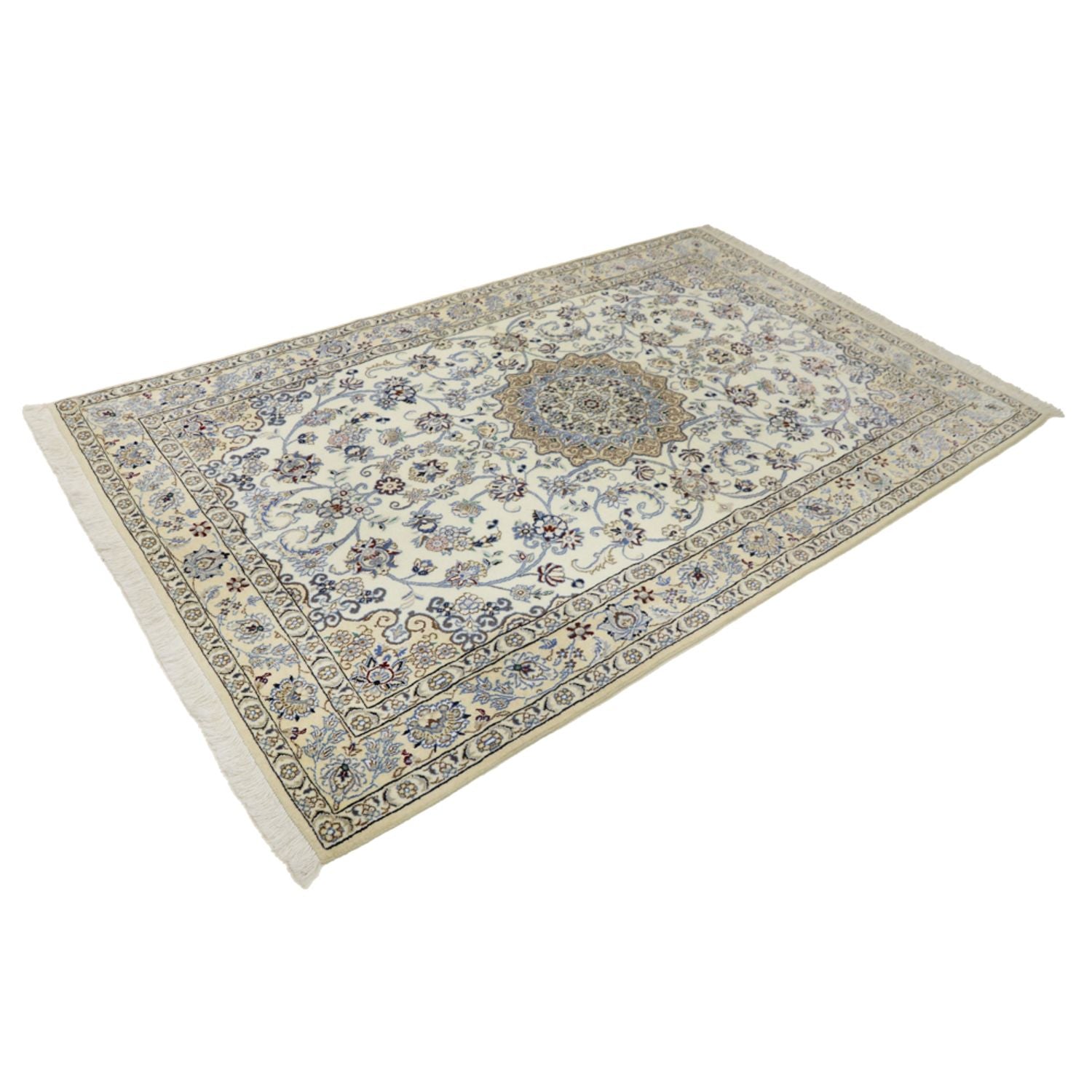Tapis persan - Nain - Royal - 211 x 133 cm - beige