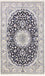 Tapis persan - Nain - Royal - 202 x 130 cm - bleu foncé