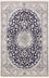 Tapis persan - Nain - Royal - 204 x 128 cm - bleu foncé