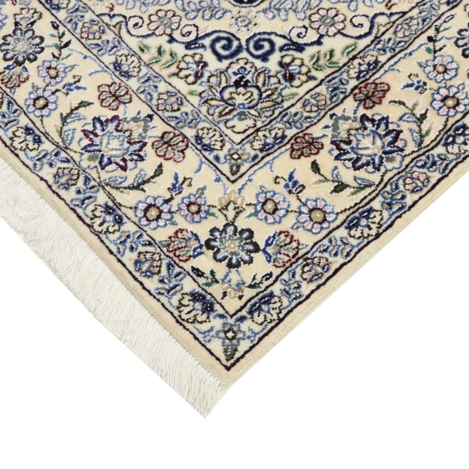 Tapis persan - Nain - Royal - 204 x 128 cm - bleu foncé