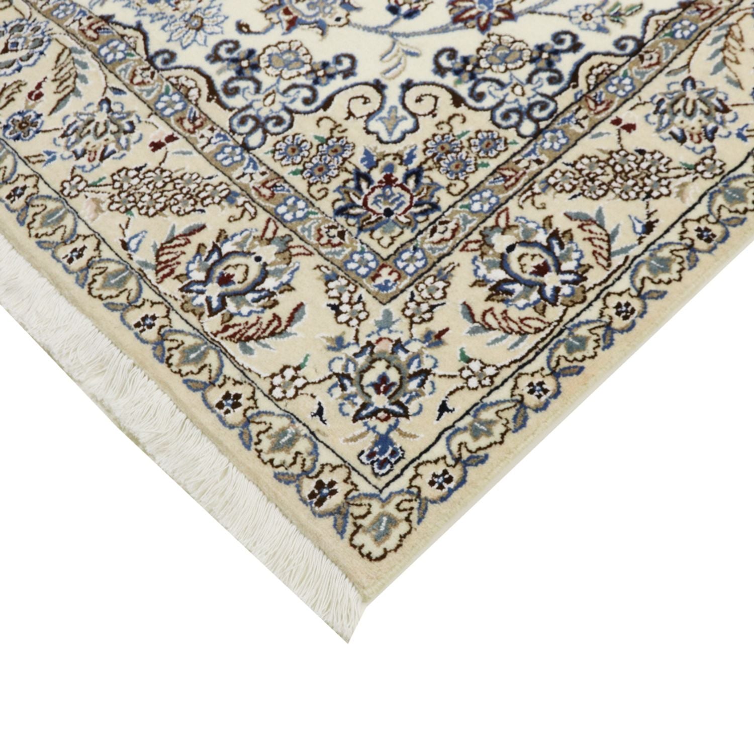 Tapis persan - Nain - Royal - 215 x 126 cm - beige