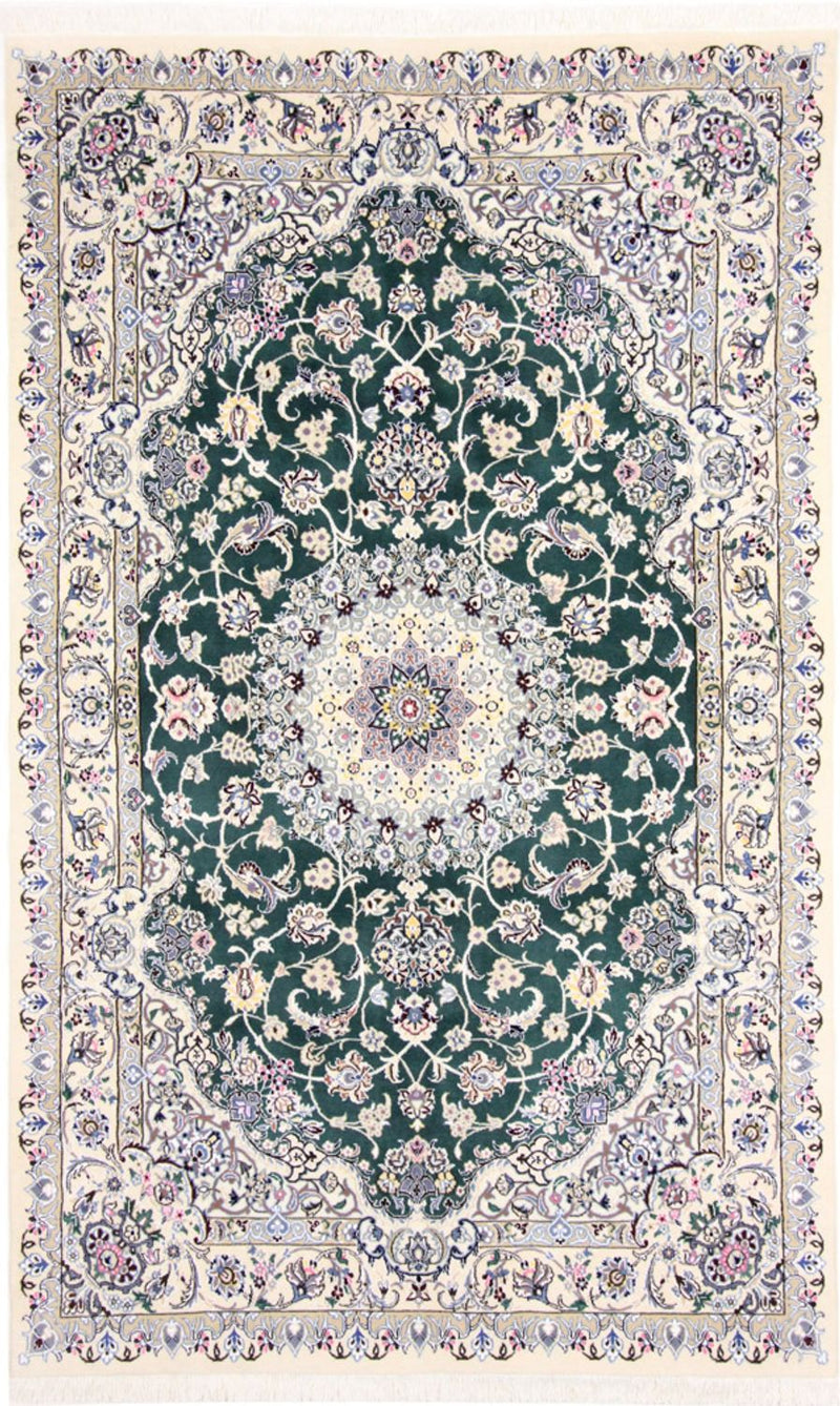 Tapis persan - Nain - Royal - 257 x 158 cm - vert