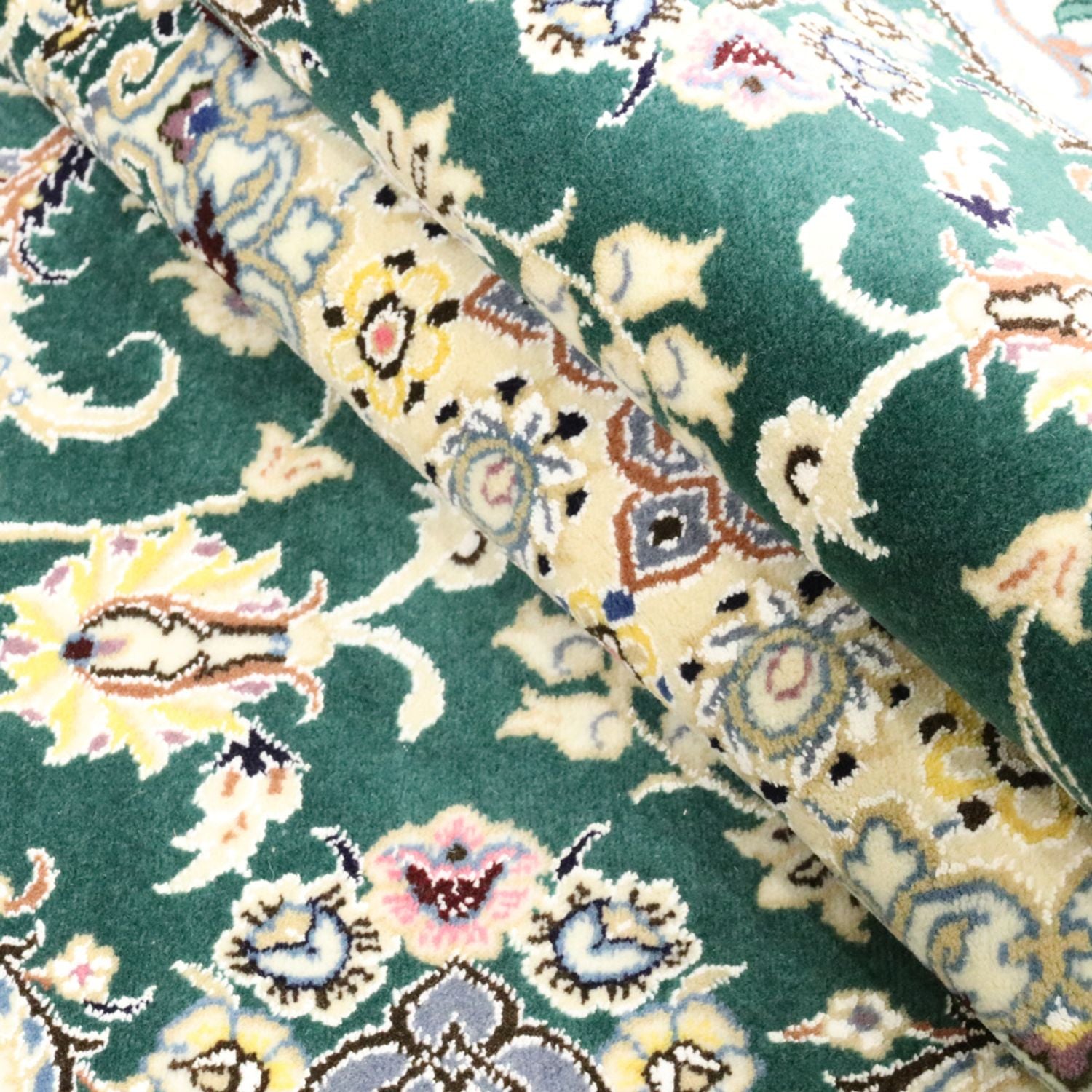 Tapis persan - Nain - Royal - 257 x 158 cm - vert