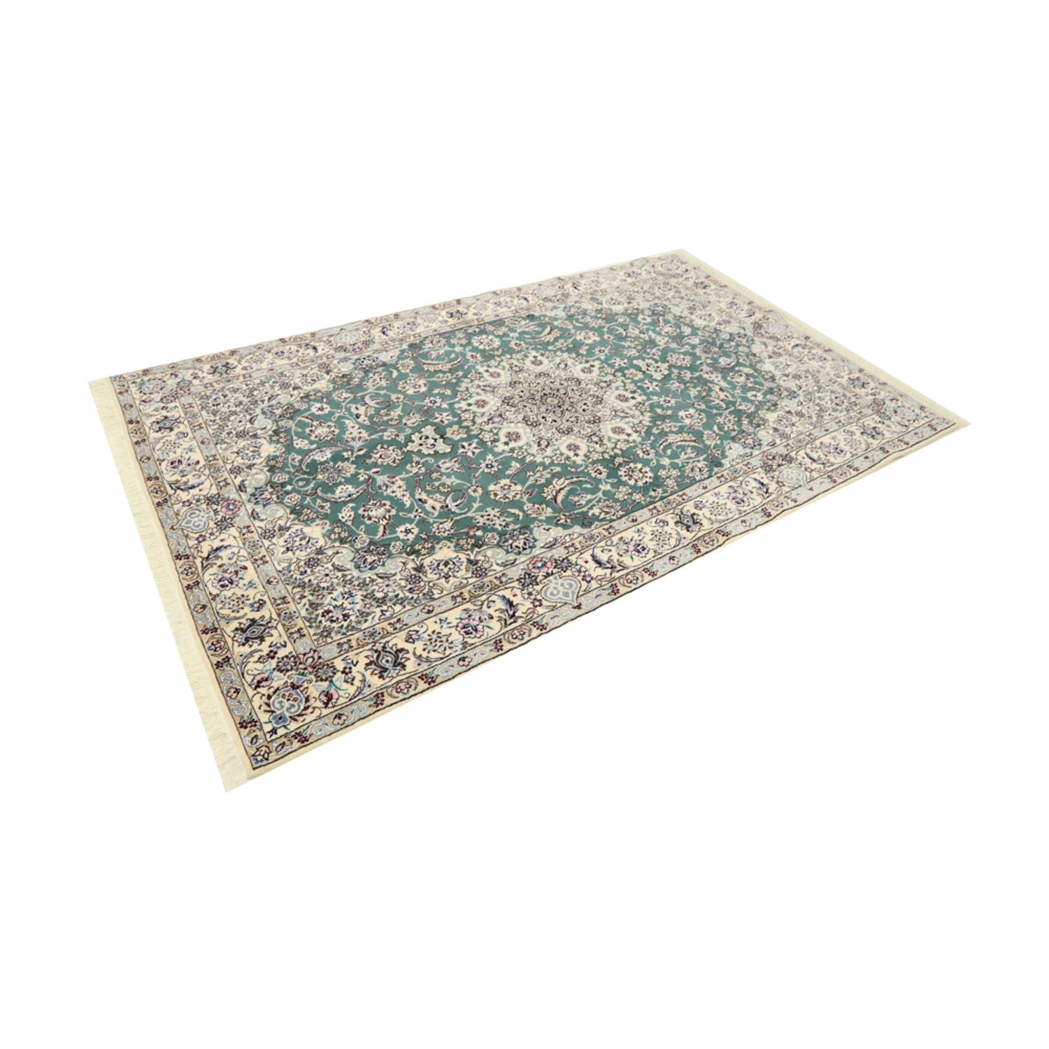 Tapis persan - Nain - Royal - 259 x 156 cm - vert