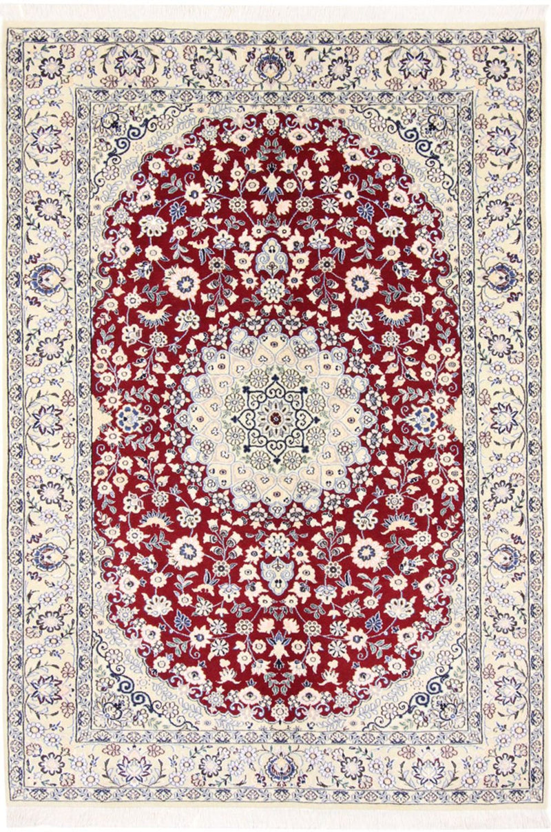 Tapis persan - Nain - Royal - 218 x 156 cm - rouge
