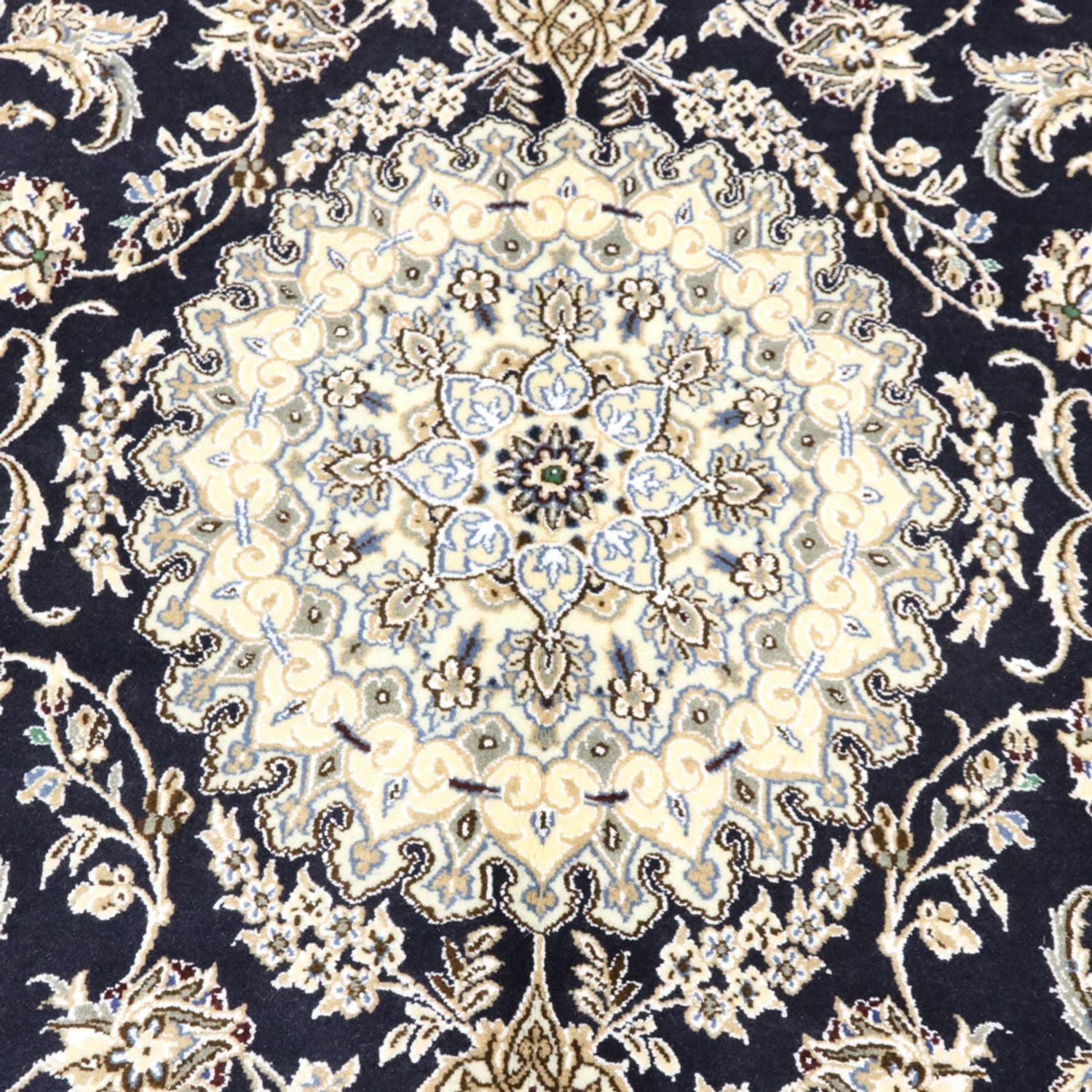Tapis persan - Nain - Royal - 255 x 154 cm - bleu foncé