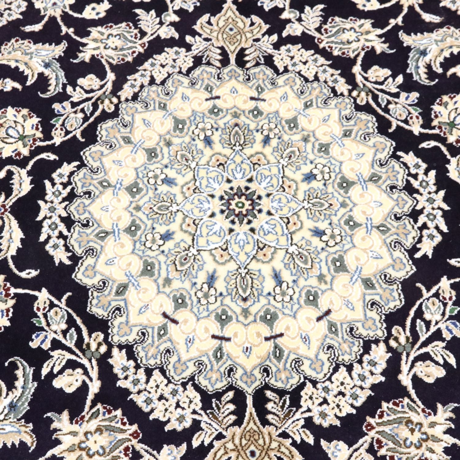 Tapis persan - Nain - Royal - 246 x 154 cm - bleu foncé