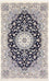 Tapis persan - Nain - Royal - 247 x 156 cm - bleu foncé