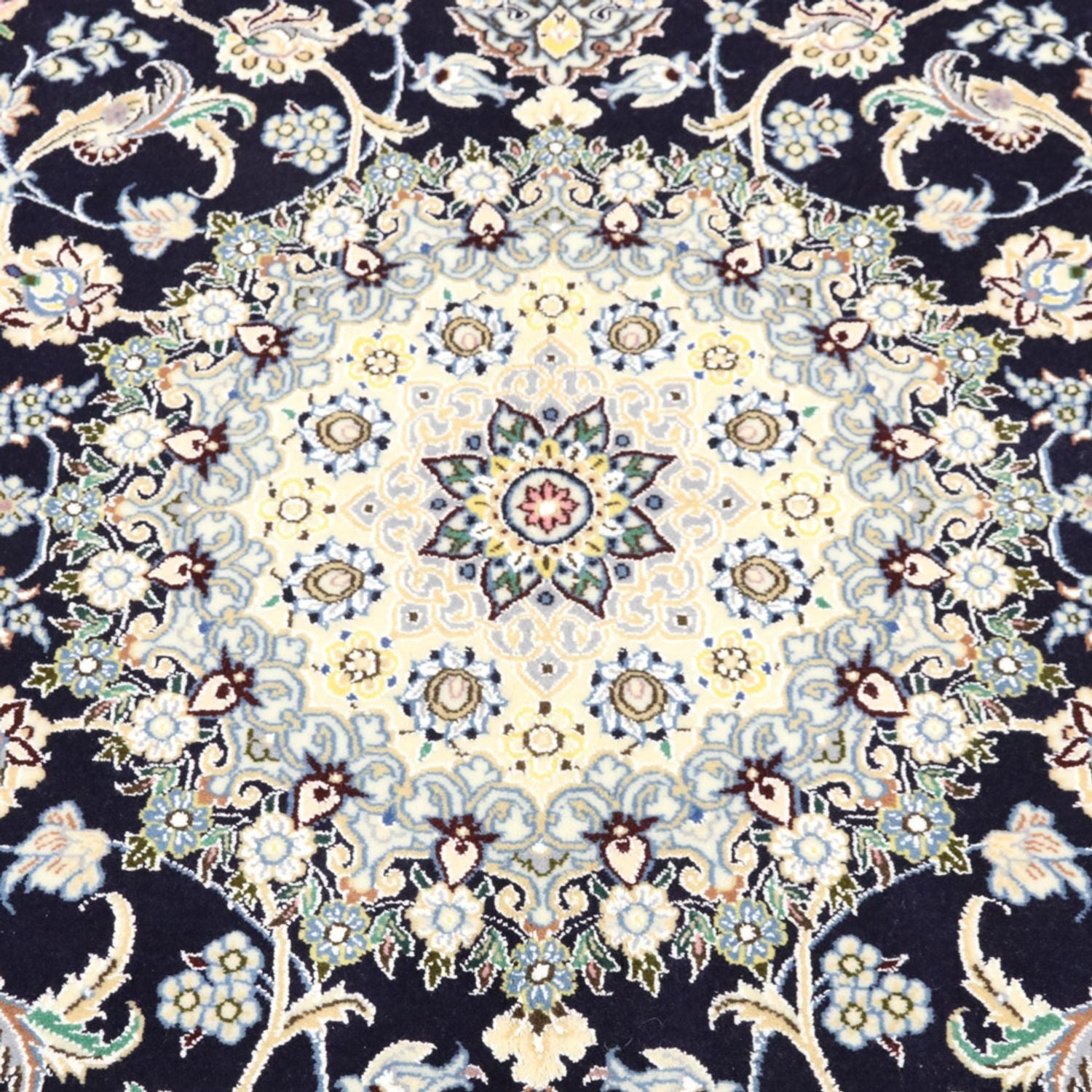 Tapis persan - Nain - Royal - 247 x 156 cm - bleu foncé