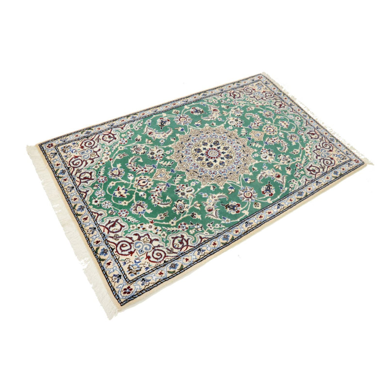 Tapis persan - Nain - Royal - 139 x 89 cm - vert