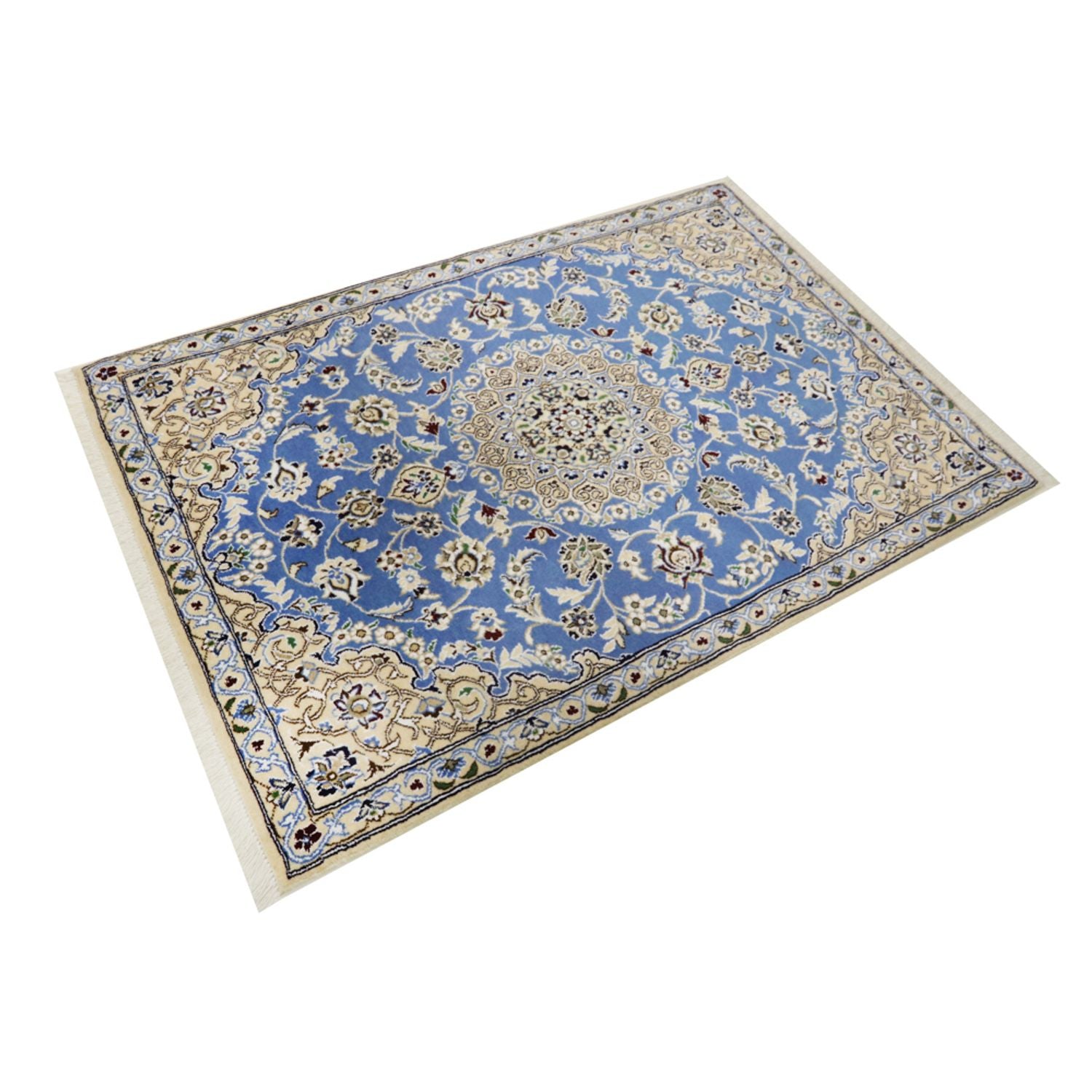 Tapis persan - Nain - Royal - 135 x 91 cm - bleu