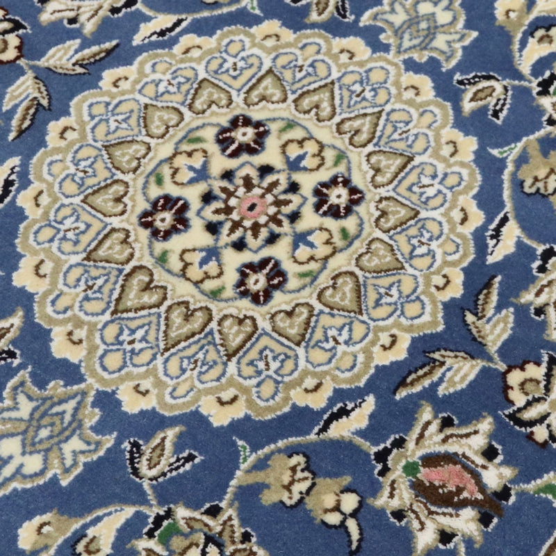Tapis de couloir Tapis persan - Nain - Royal - 198 x 83 cm - bleu