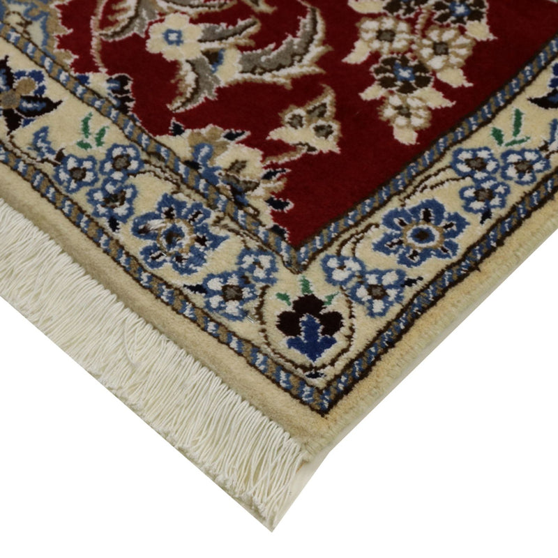 Tapis de couloir Tapis persan - Nain - Royal - 203 x 81 cm - rouge