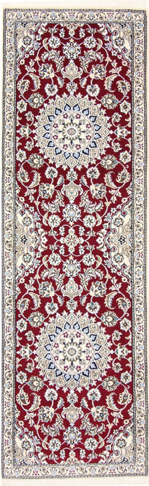 Tapis de couloir Tapis persan - Nain - Royal - 197 x 62 cm - rouge