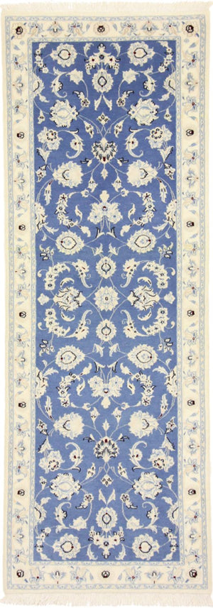 Tapis de couloir Tapis persan - Nain - Royal - 207 x 69 cm - bleu