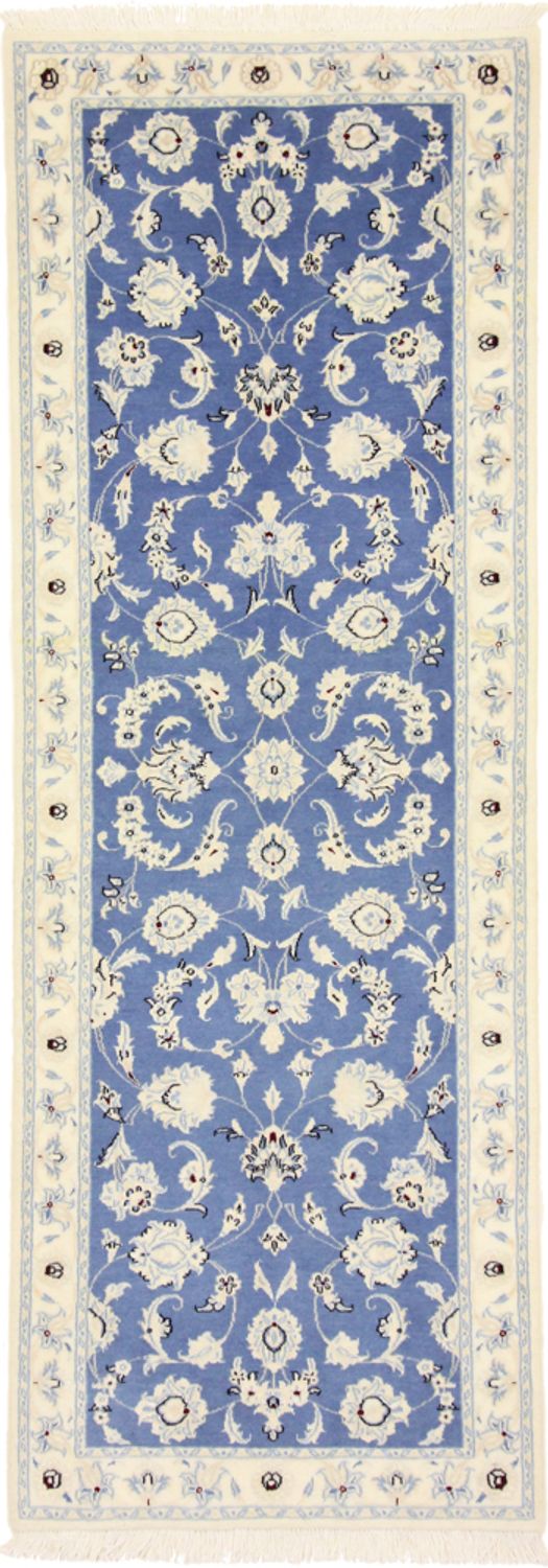 Tapis de couloir Tapis persan - Nain - Royal - 207 x 69 cm - bleu