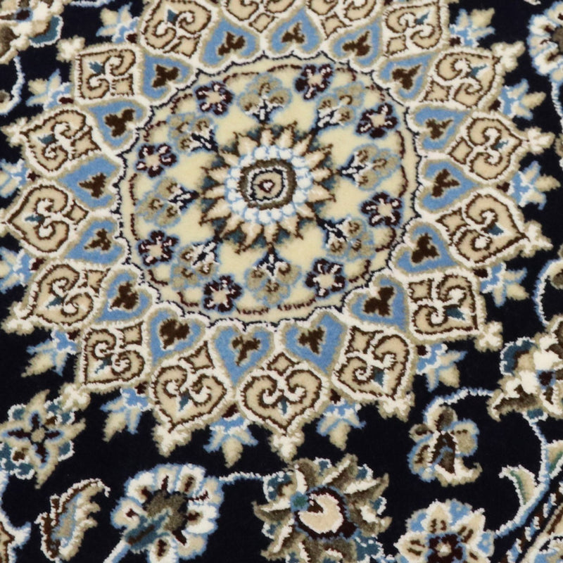 Tapis de couloir Tapis persan - Nain - Royal - 196 x 61 cm - bleu foncé