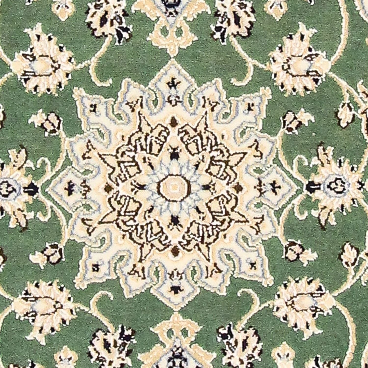 Tapis persan - Nain - Royal - 98 x 64 cm - vert