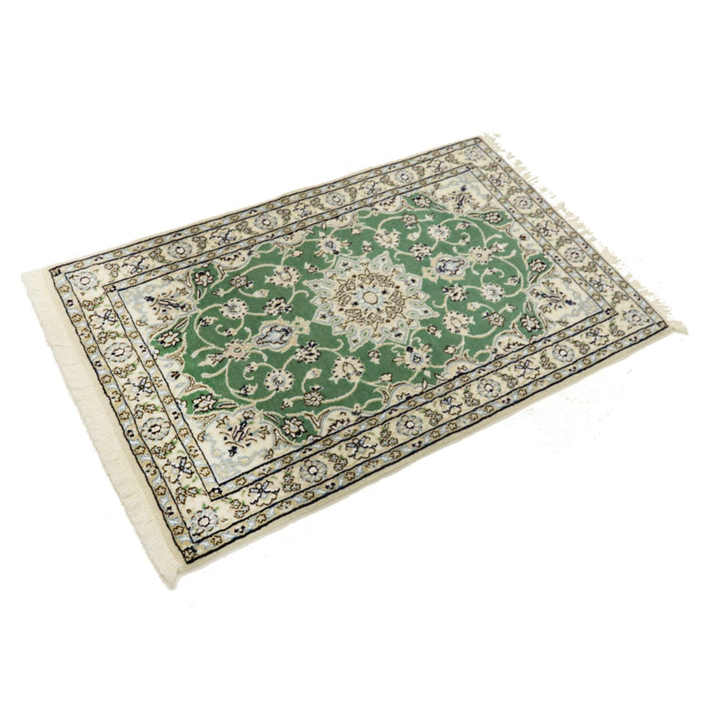 Tapis persan - Nain - Royal - 98 x 64 cm - vert