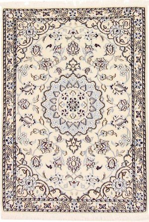 Tapis persan - Nain - Royal - 97 x 70 cm - beige