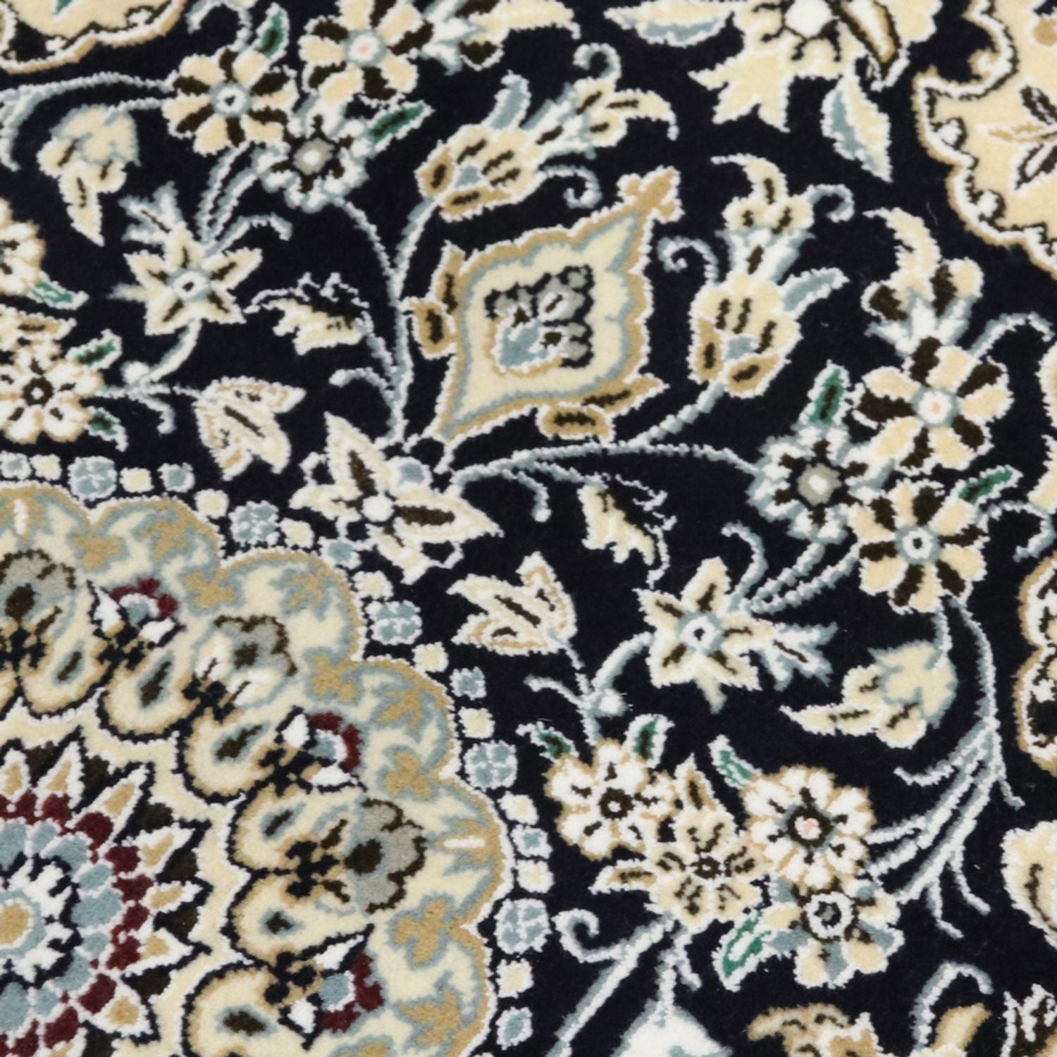 Tapis persan - Nain - Royal - 90 x 60 cm - bleu foncé