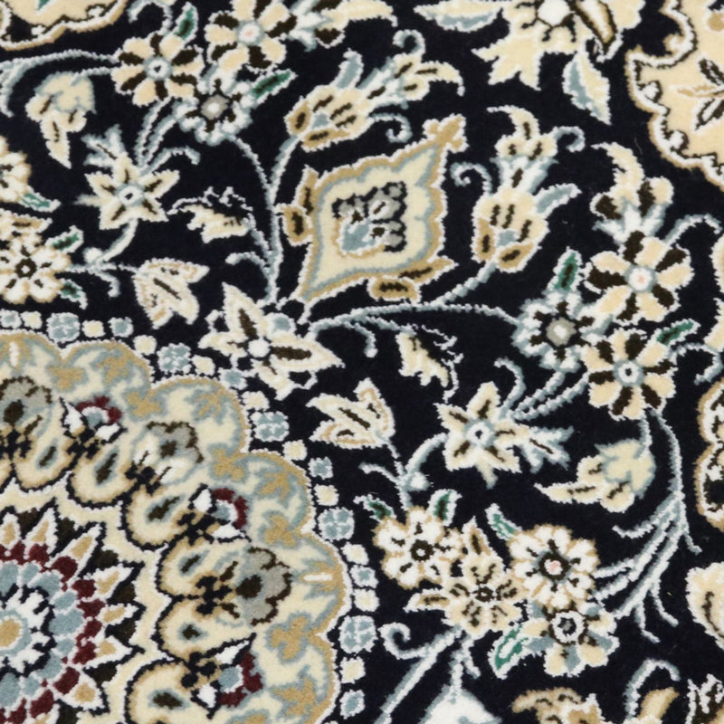 Tapis persan - Nain - Royal - 90 x 60 cm - bleu foncé
