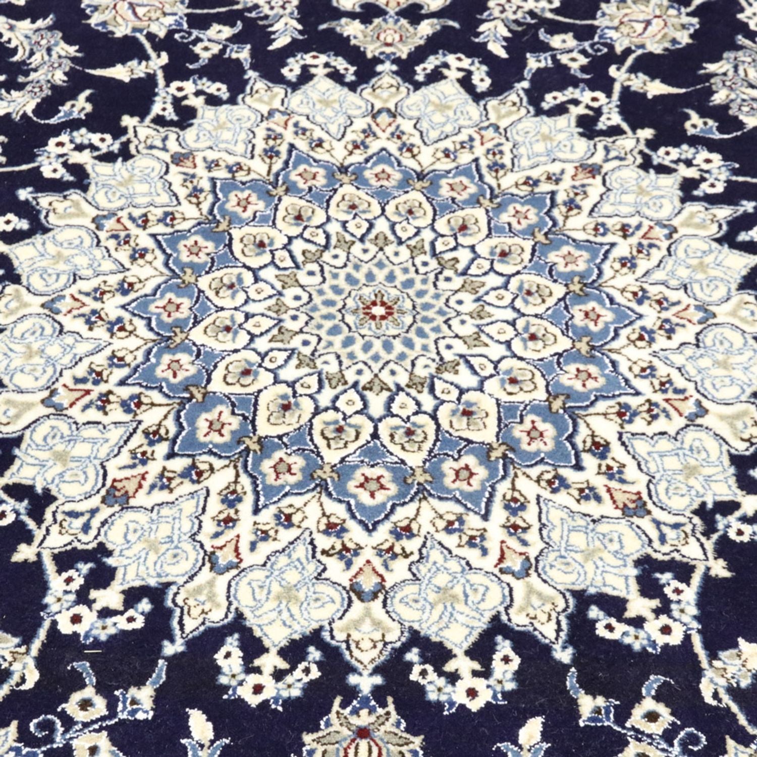 Tapis persan - Nain - 344 x 246 cm - bleu foncé