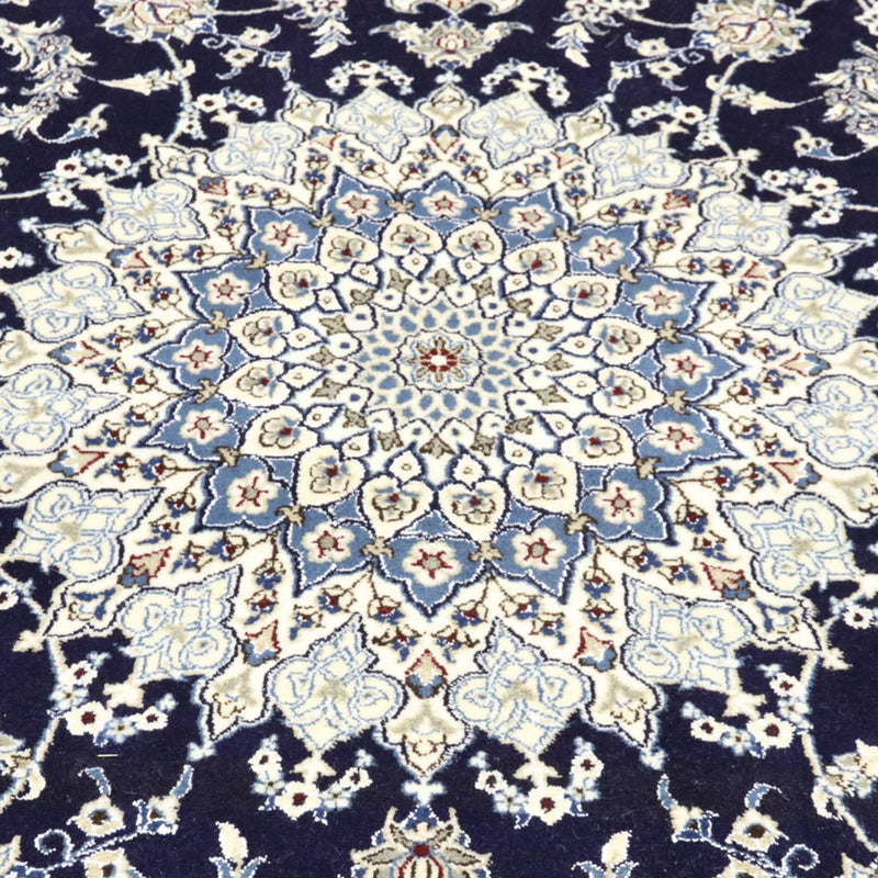 Tapis persan - Nain - 344 x 246 cm - bleu foncé