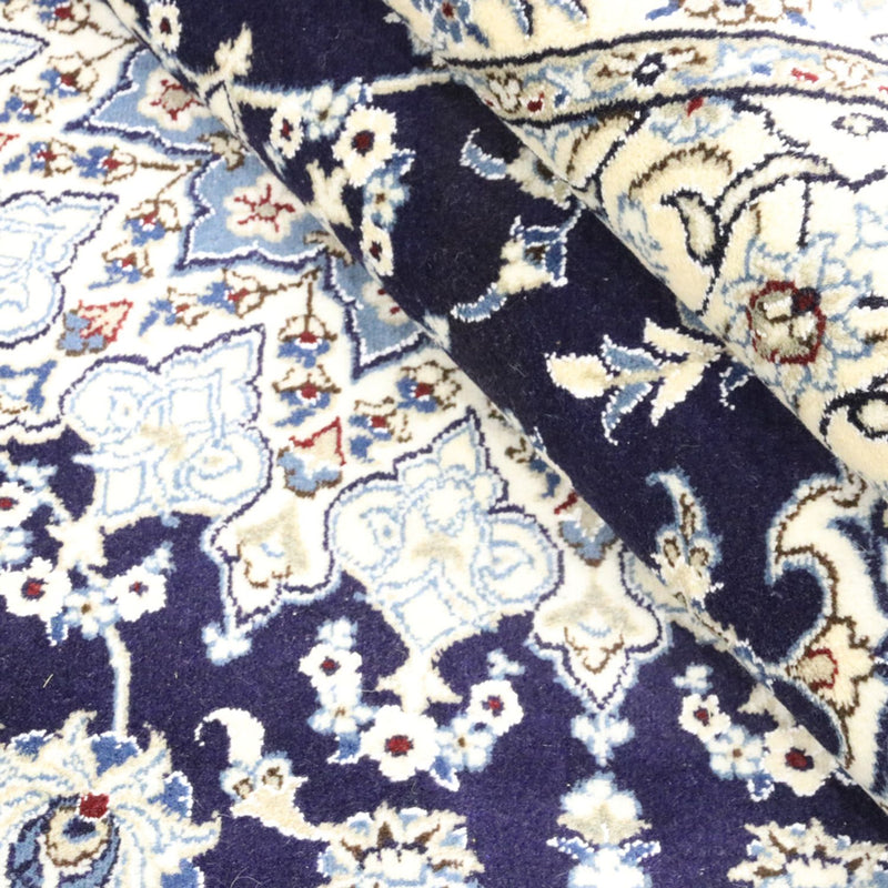 Tapis persan - Nain - 344 x 246 cm - bleu foncé