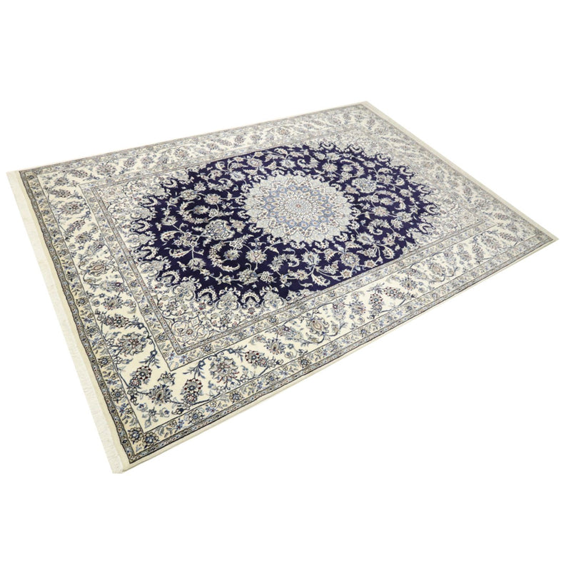 Tapis persan - Nain - 344 x 246 cm - bleu foncé