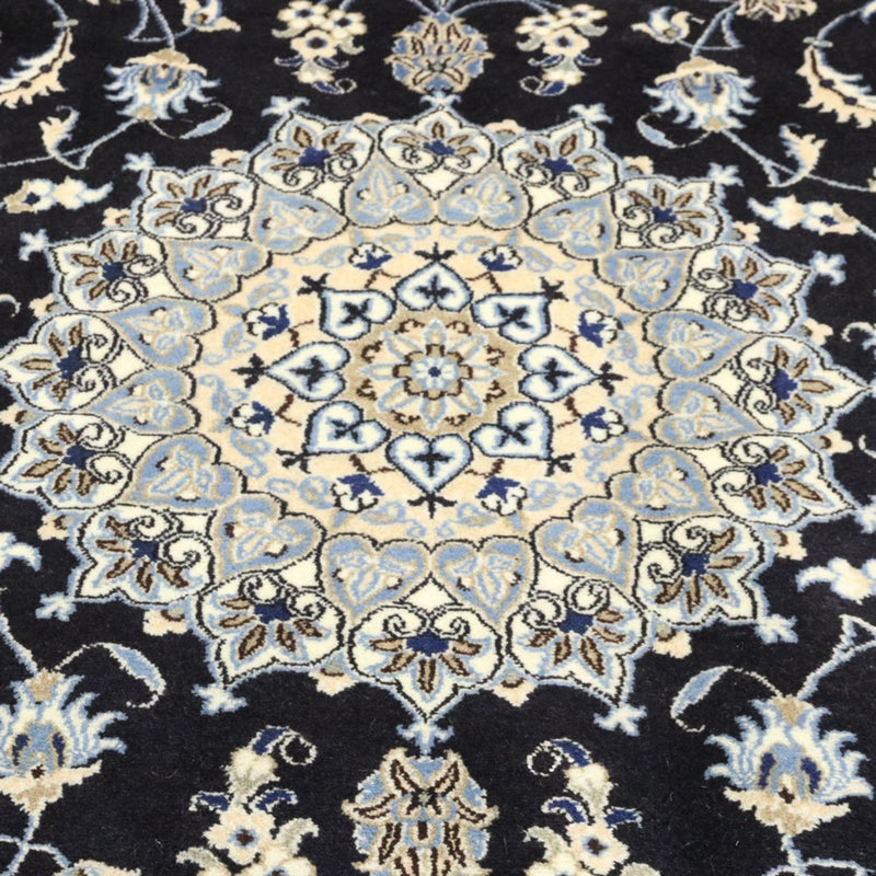 Tapis persan - Nain - 294 x 194 cm - bleu foncé