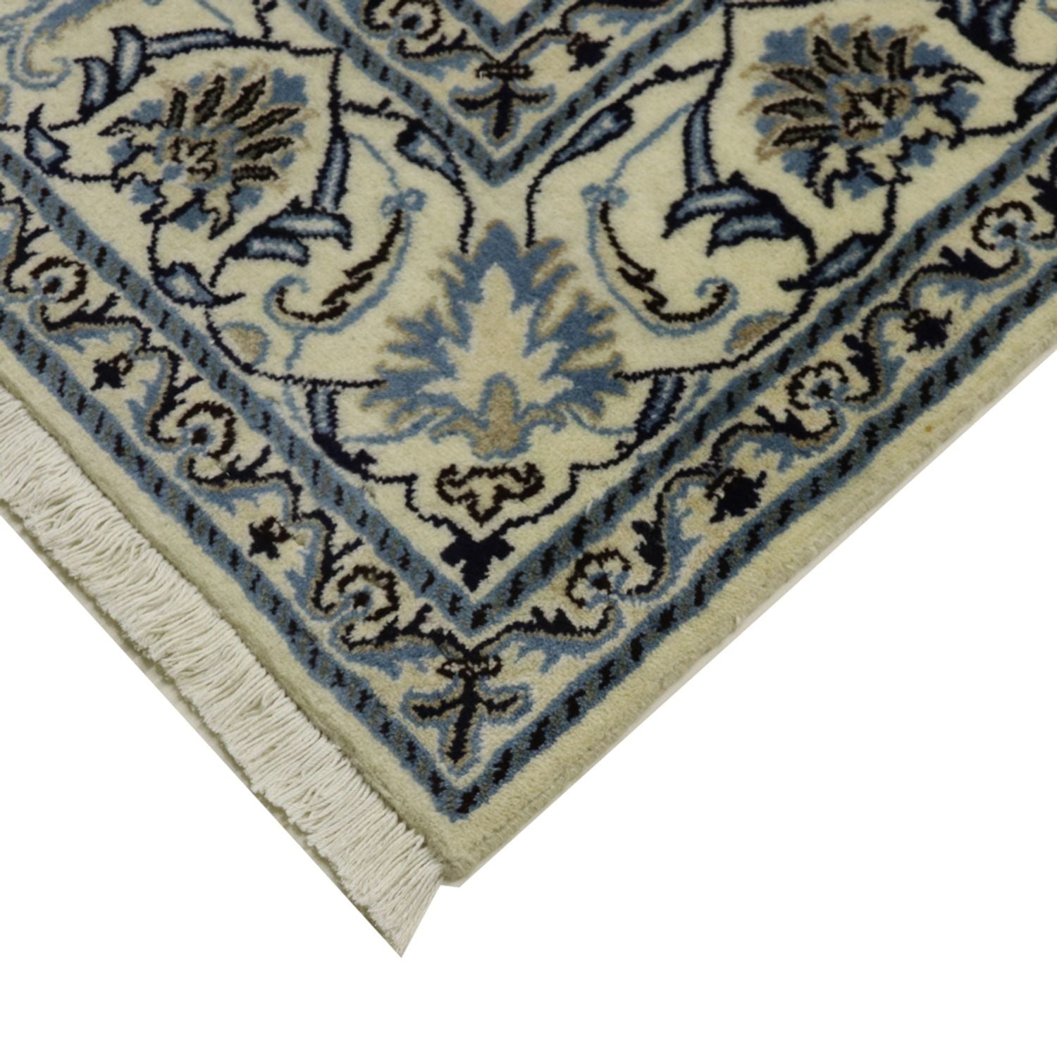 Tapis persan - Nain - 294 x 194 cm - bleu foncé