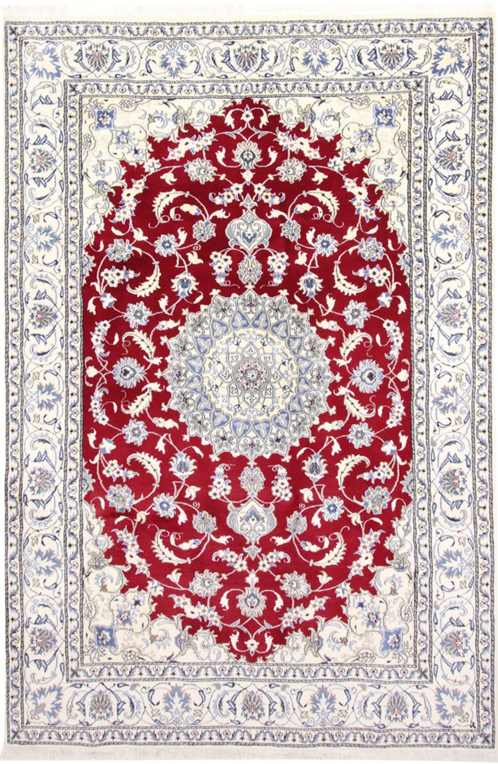 Tapis persan - Nain - 292 x 194 cm - rouge