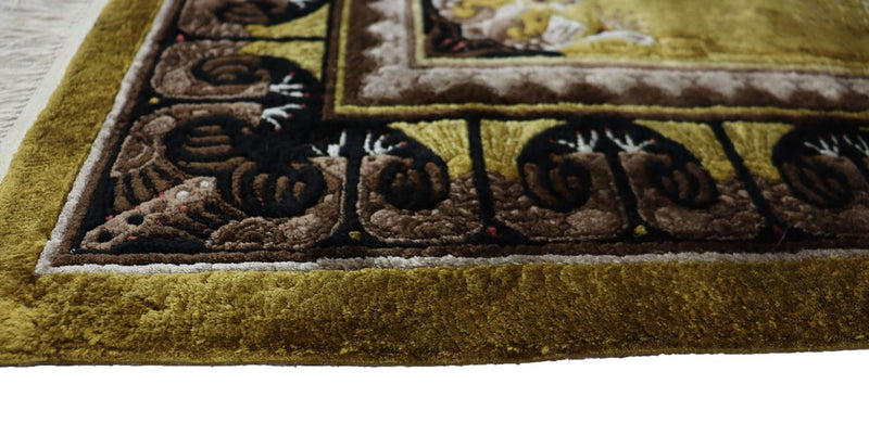 Tapis chinois - 190 x 90 cm - vert