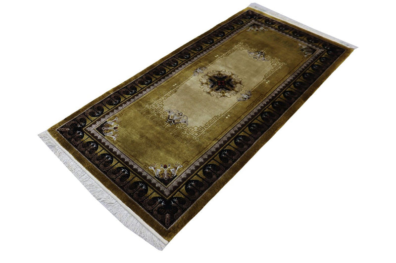 Tapis chinois - 190 x 90 cm - vert