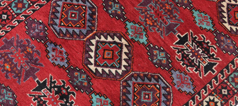 Tapis Belutsch - 198 x 102 cm - rouge foncé
