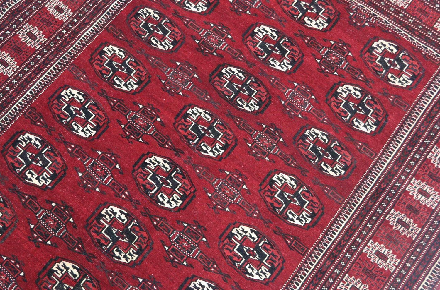 Tapis afghan - 180 x 130 cm - rouge