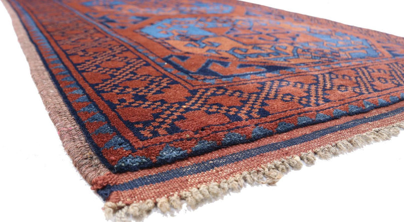 Tapis afghan - 124 x 90 cm - rouge
