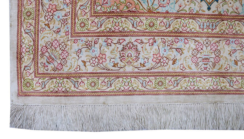 Tapis en soie - Ghom soie - Premium - 150 x 100 cm - beige