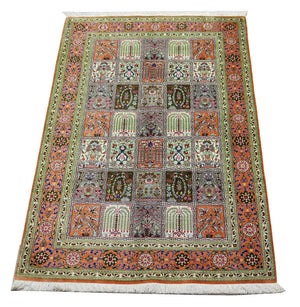 Tapis en soie - Ghom soie - Premium - 157 x 100 cm - rouille
