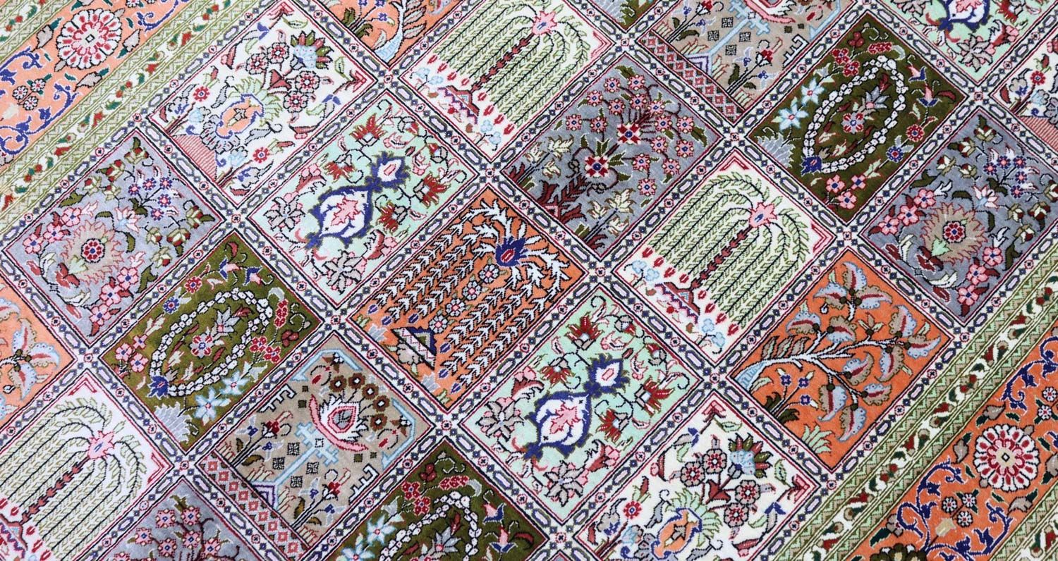 Tapis en soie - Ghom soie - Premium - 157 x 100 cm - rouille