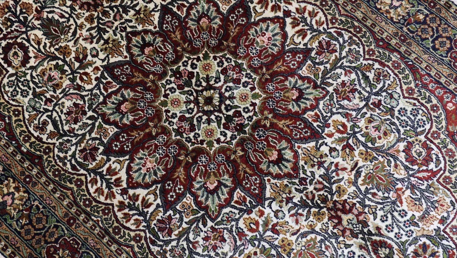 Tapis en soie - Soie du Cachemire - 170 x 109 cm - rouge