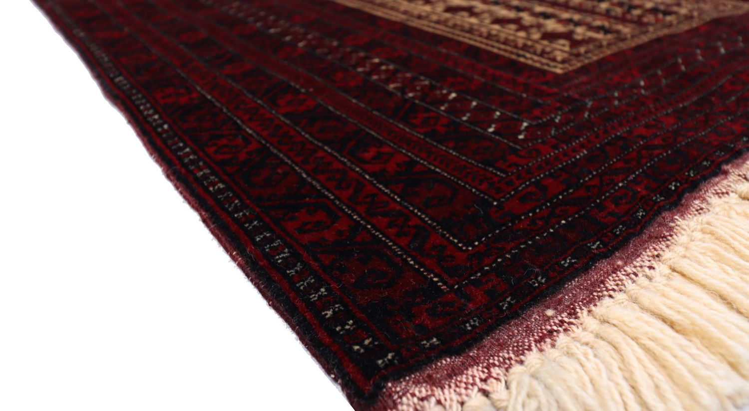 Tapis afghan - 150 x 95 cm - rouge foncé