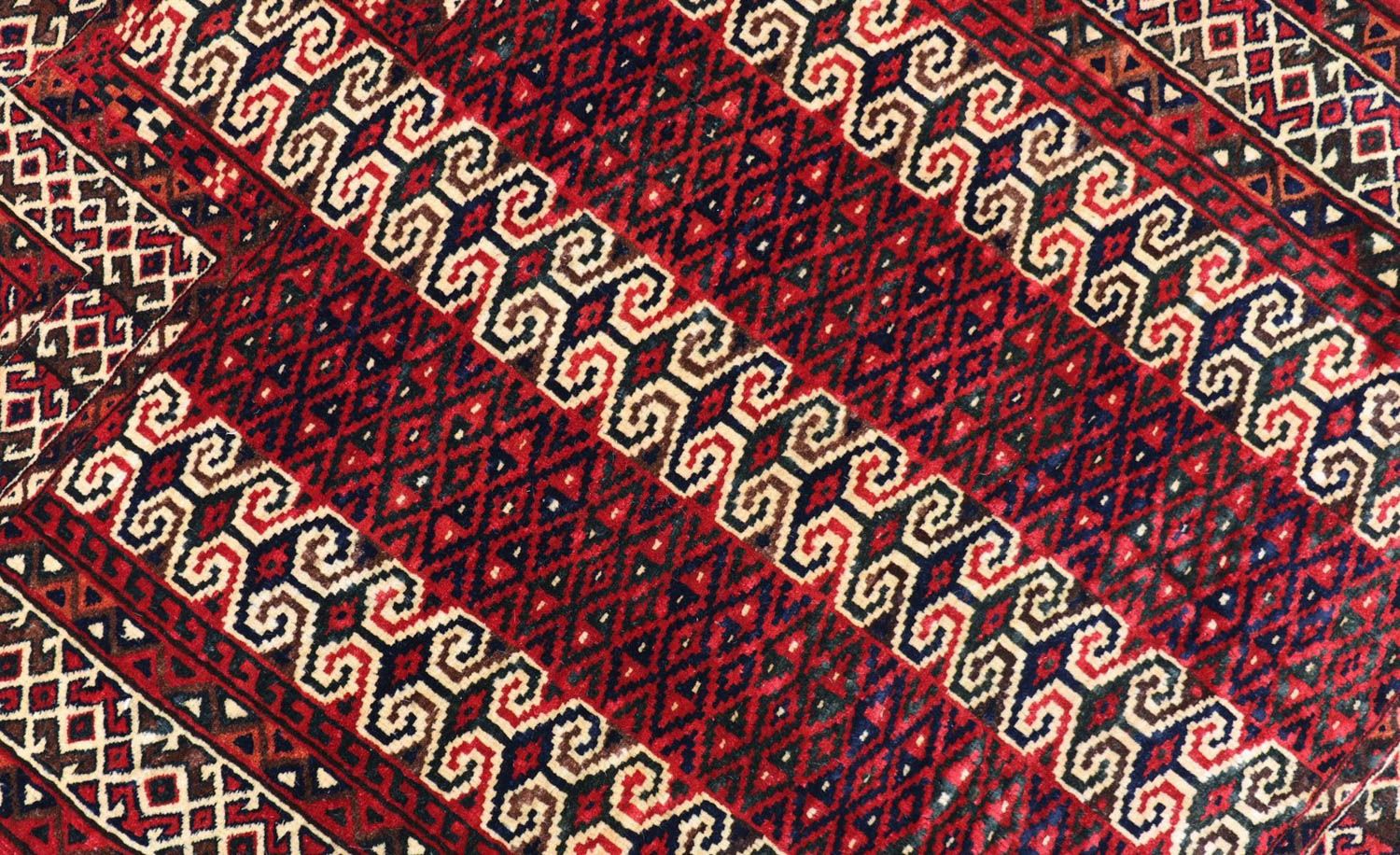 Belutsch Teppich 116 x 95 cm - dunkelrot