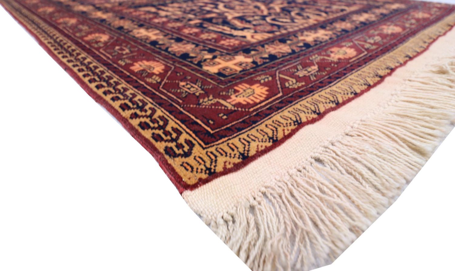 Tapis afghan - 150 x 100 cm - noir